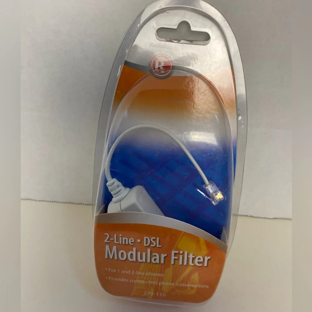 RadioShack #279–110 2Line DSL Modular Filter NEW Unopened Vintage